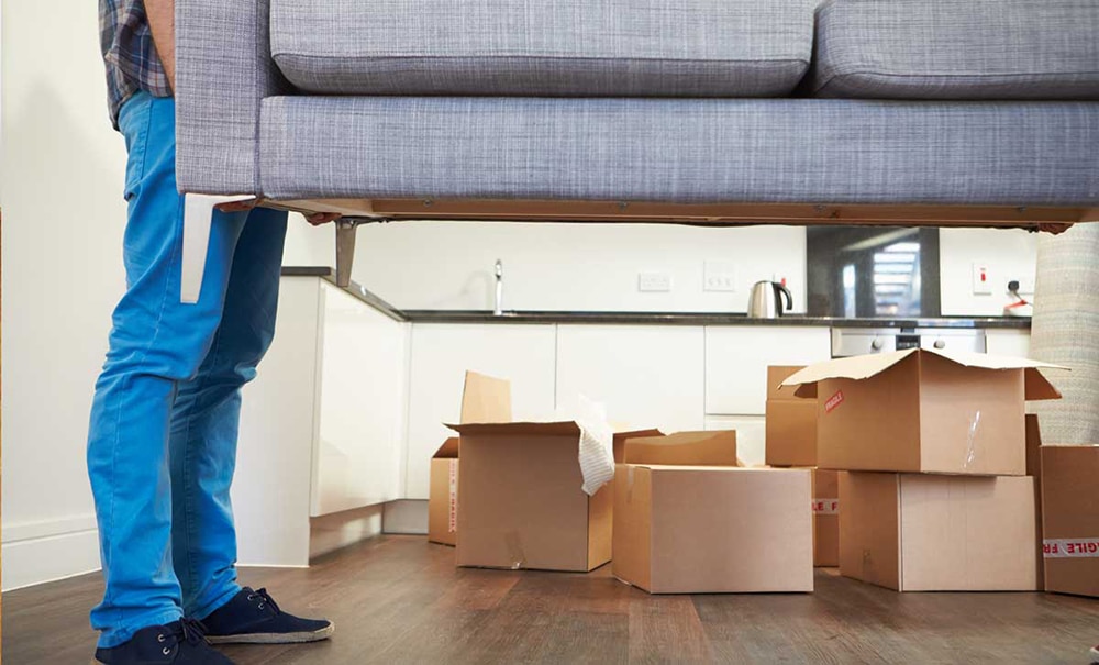 Man Lifting The Couch — Removalist in Brisbane, QLD