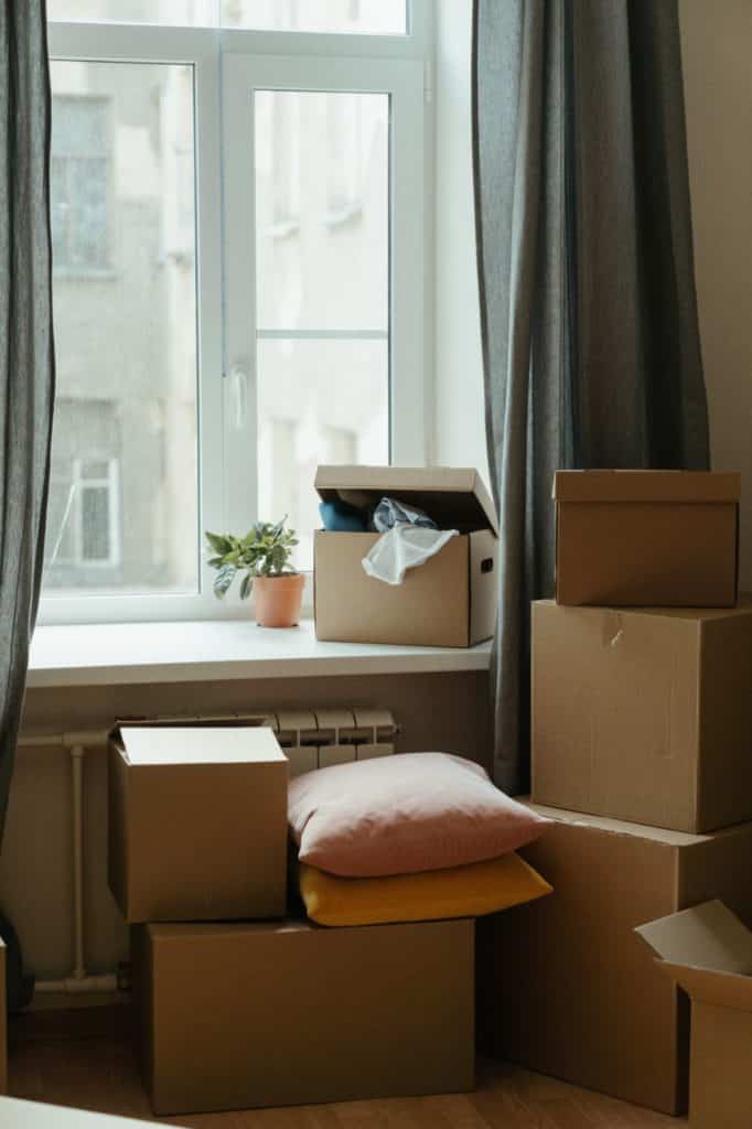 Boxes Near A Window — Removalist in Campbelltown NSW 2560